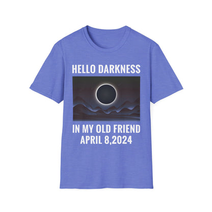 Funny Hello Darkness My Old Friend Solar Eclipse April 08, 2024 T-Shirt for Men Women