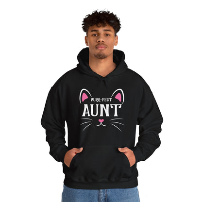 PURR-FECT Aunt Funny Cat Lover Cute Funny Kitten Hoodie Gift For Men Women Hoodie