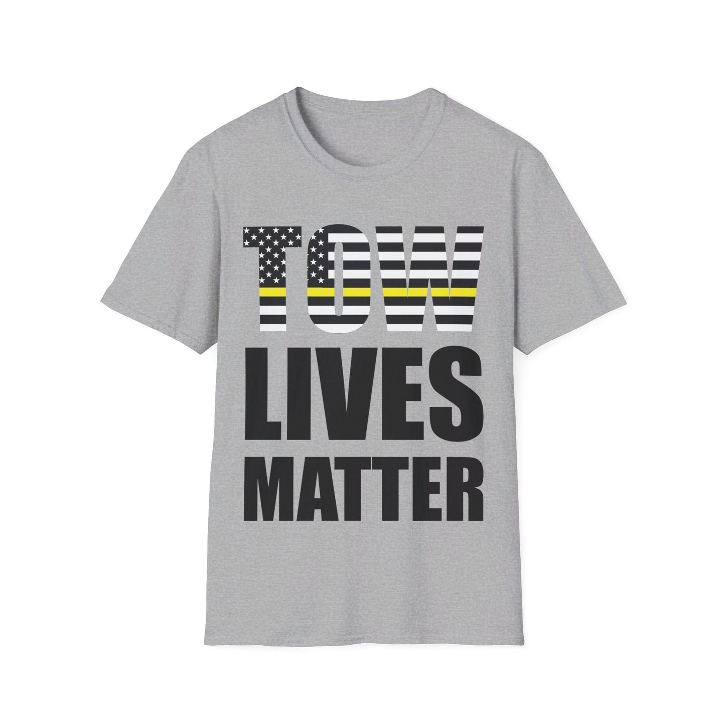 Tow Lives Matter Thin Yellow Line Tow Truck Driver Birthday Gift T-shirt Men