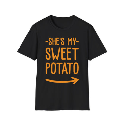 Funny Shes My Sweet Potato T-Shirt I YAM Couples Matching Shirt Tshirt Men Women