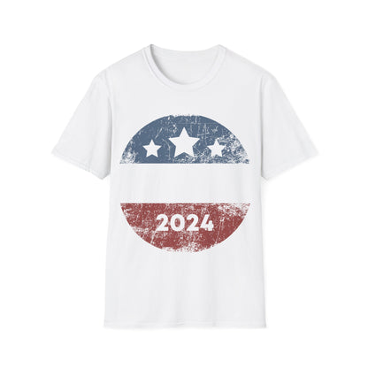 Trump 2024 Retro Campaign Button Re Elect President Trump T-Shirt For Men Women T-Shirt