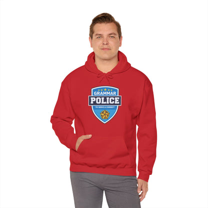 Grammar Police Badge To Serve and Correct Teacher Student Hoodie For Men Women