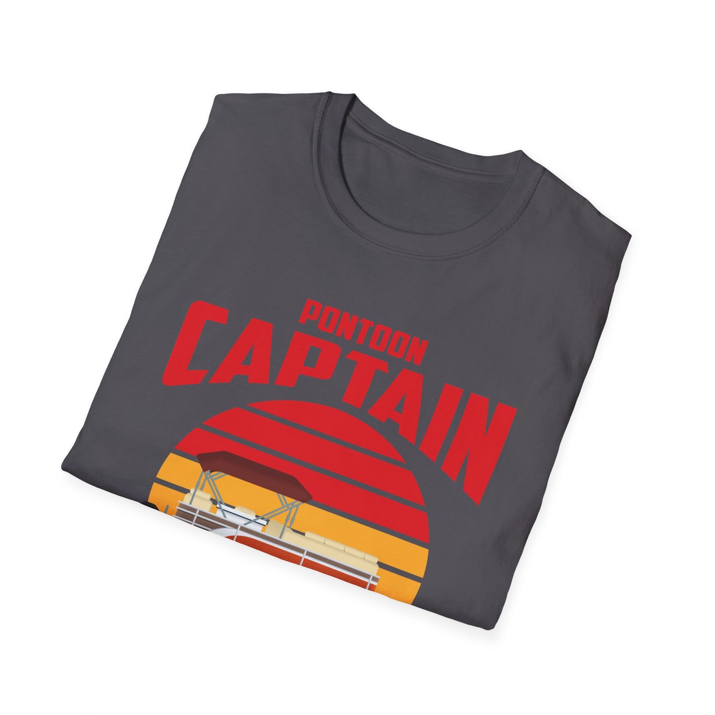 Funny Pontoon Captain Boat Lake Boating Beer Party Gift for Dad T-Shirt