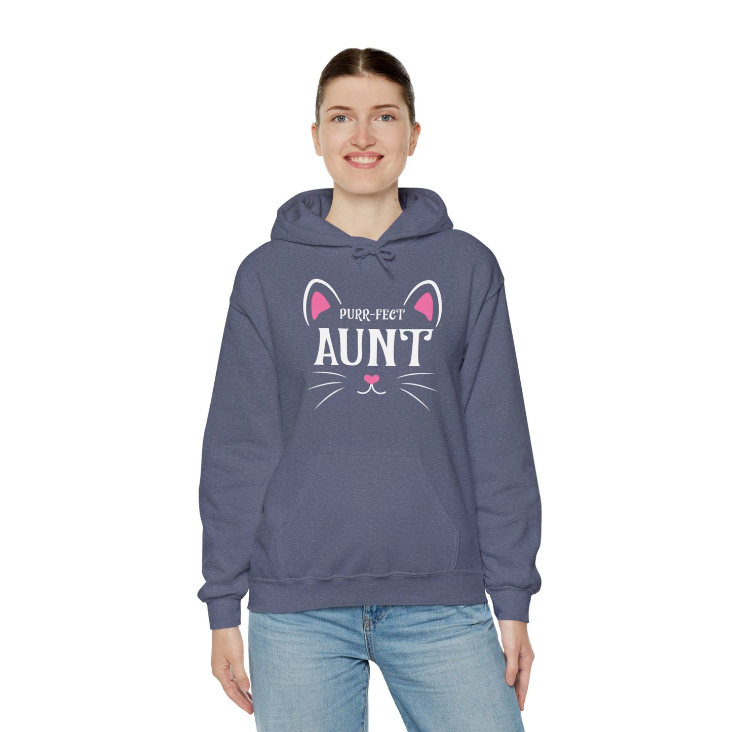 PURR-FECT Aunt Funny Cat Lover Cute Funny Kitten Hoodie Gift For Men Women Hoodie