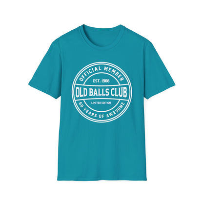 Mens Old Balls Club 60 Years Awesome Sixty 60th Birthday Farthers Day T-Shirt