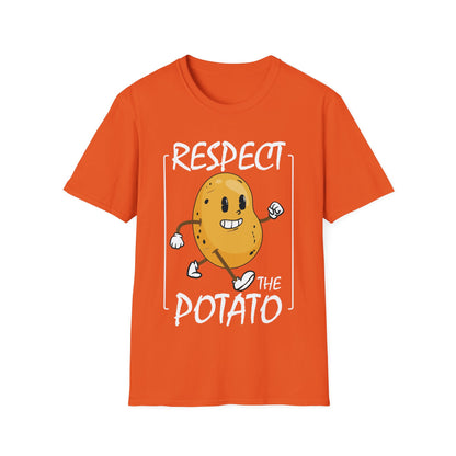 Funny Respect The Potato Gift Men Cute Root Vegetable Lovers Vegan T-Shirt For Men Women T-Shirt