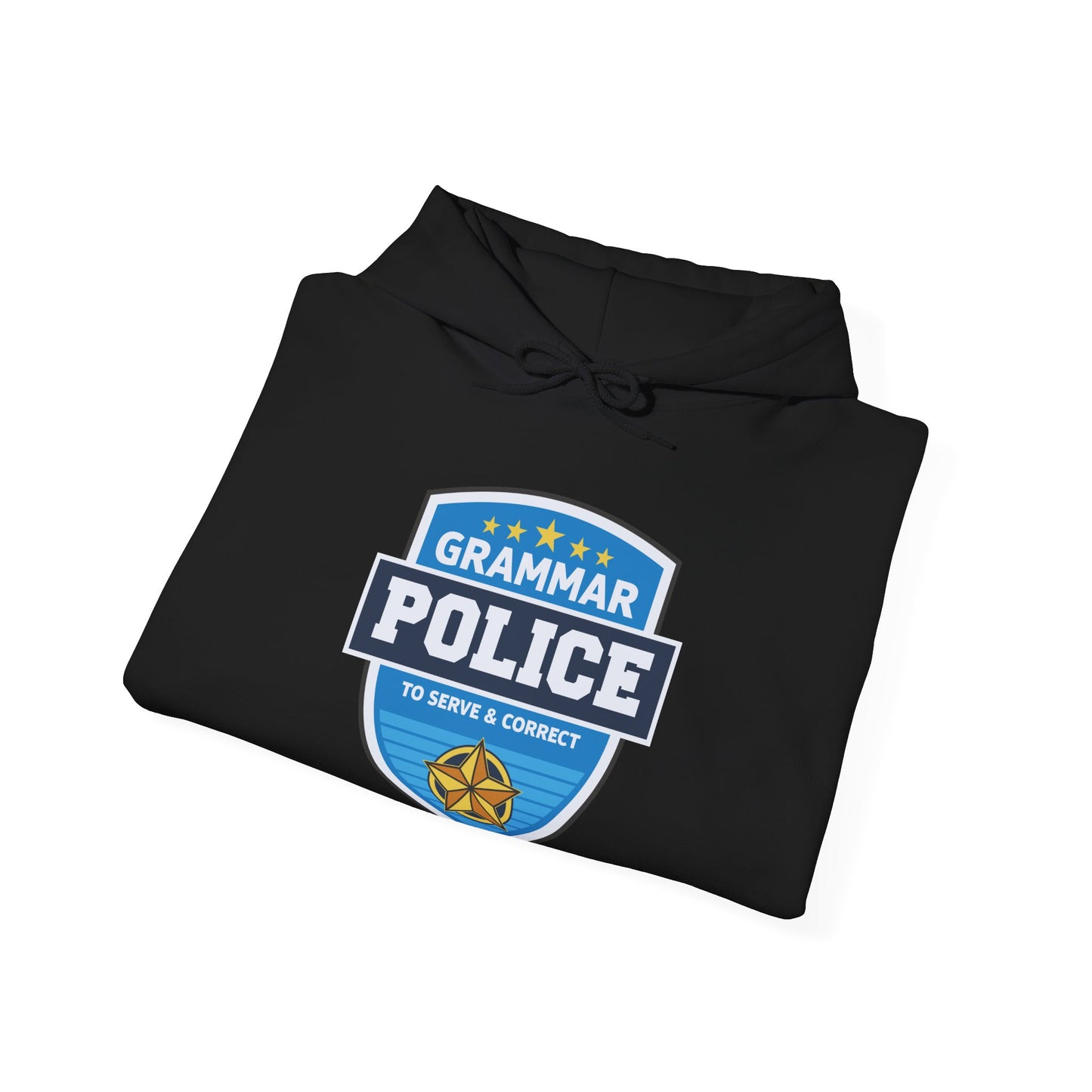 Grammar Police Badge To Serve and Correct Teacher Student Hoodie For Men Women