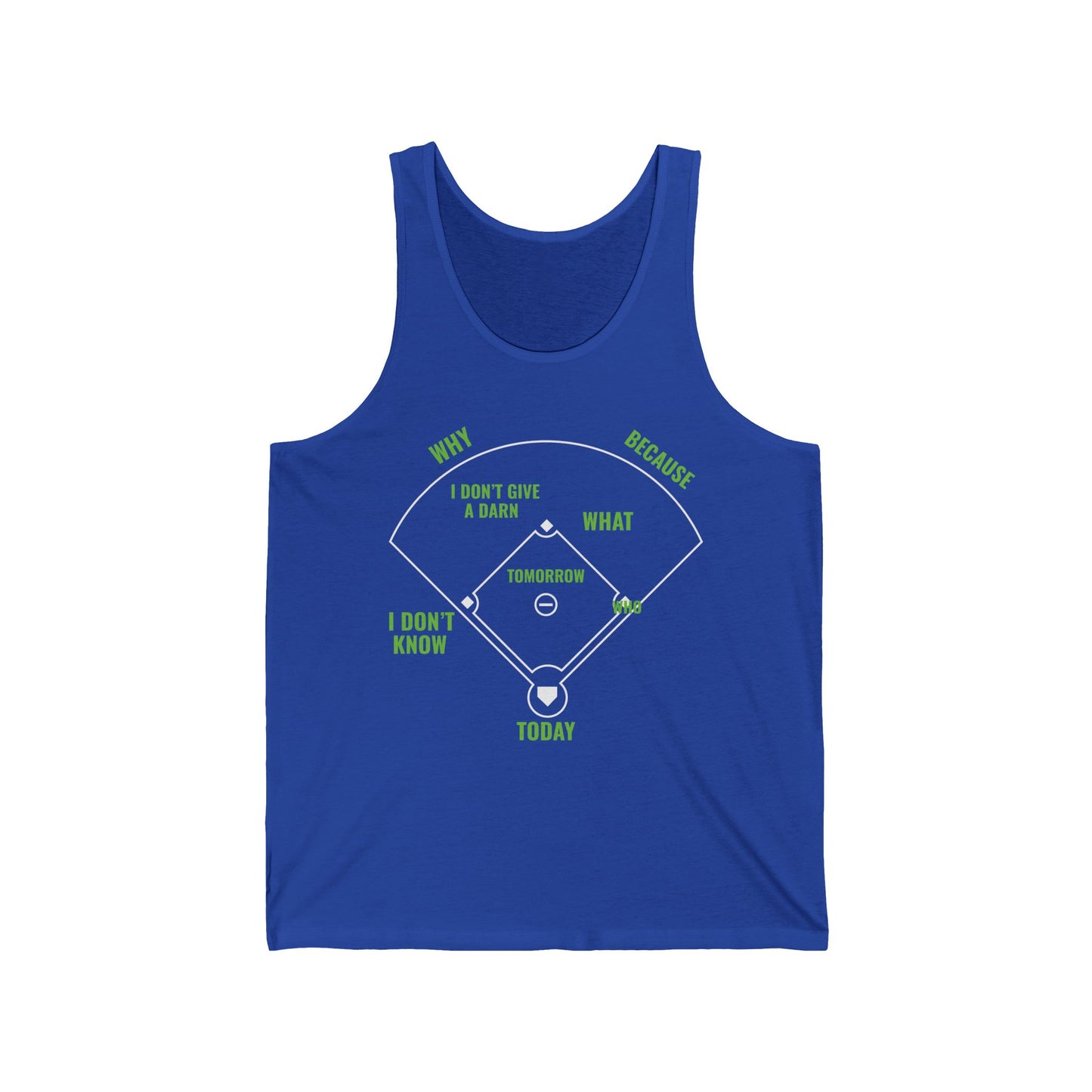 Who's on First Funny Baseball Positions Names Dark Tank Top For Men Women Tank Top