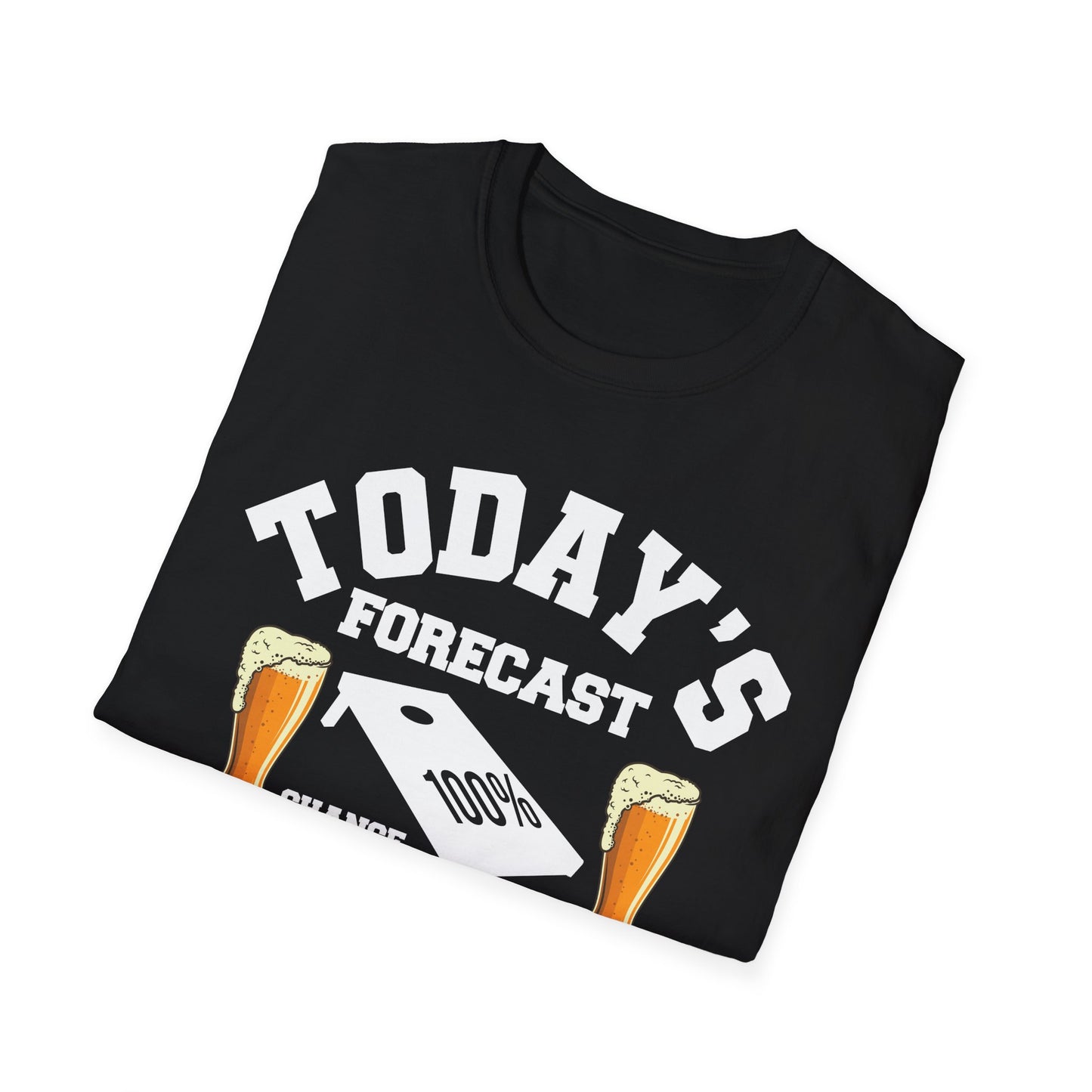 Funny Todays Forecast Corn Hole and Beer Sarcastic Beers Lover Cornhole Party