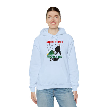 Squatching Through The Snow Funny Bigfoot Christmas Sasquatch Hoodie