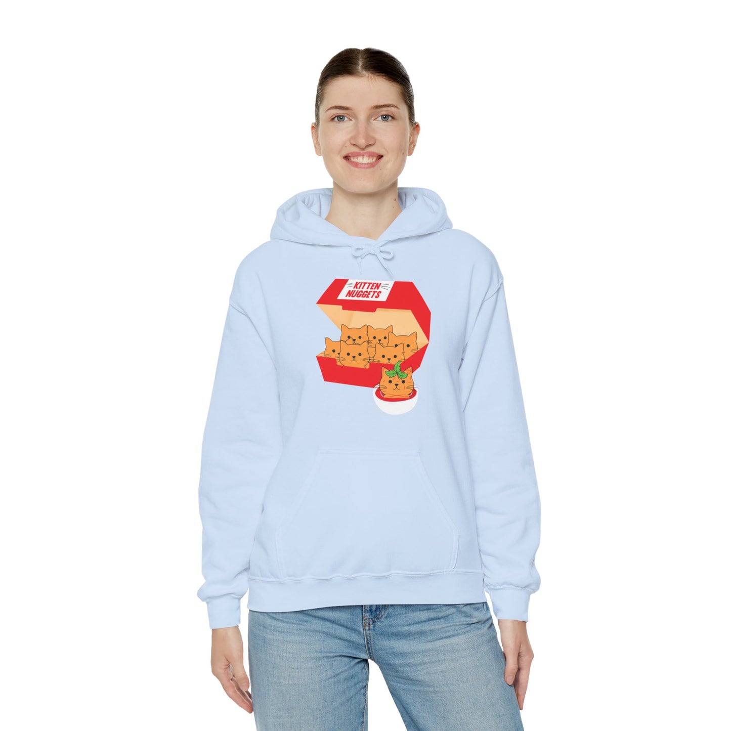 Funny Kitten Nuggets Food Pun Cat Lover Gift Chicken Nuggets Hoodie For Men Women Hoodie