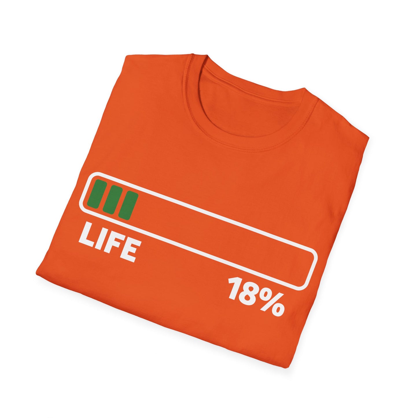 Funny Loading Bar 18% 18th Birthday Gift T-Shirt, Customize the 18 With Your Age  Personalized T-shirt Men Women Kids