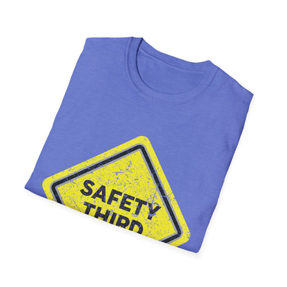 Funny Safety 3rd Third Distress Fun T-Shirt for Men Women