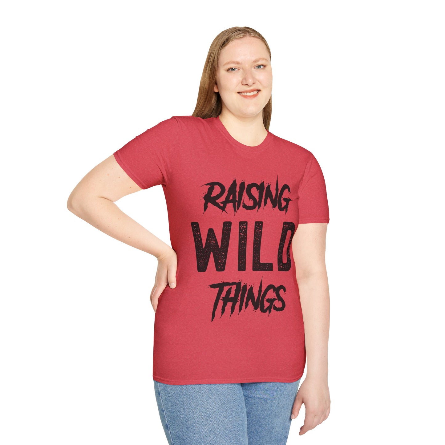 Womens Raising Wild Things Mom Cute Mothers Day Birthday T-Shirt