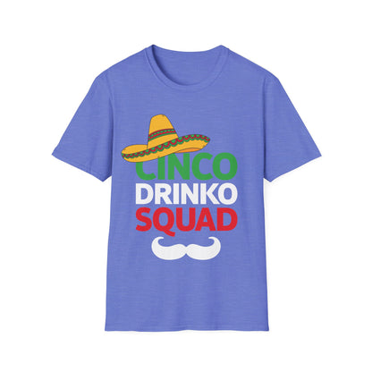 Funny Cinco Drinko Squad Party Mexican Fiesta Cinco de Mayo T-Shirt Men Women