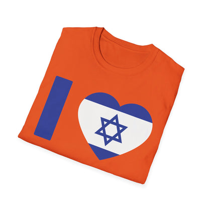 I Love Israel Flag Heart Jews Jewish T-Shirt For Men Women T-Shirt