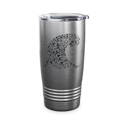 Silhouette Wave Cup For Surfer Surf Girls Surfing Tumbler