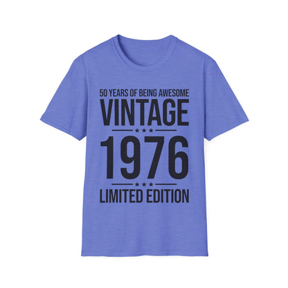 50 Year Old Gifts Vintage 1976 50 Years Awesome 50th Birthday T-Shirt