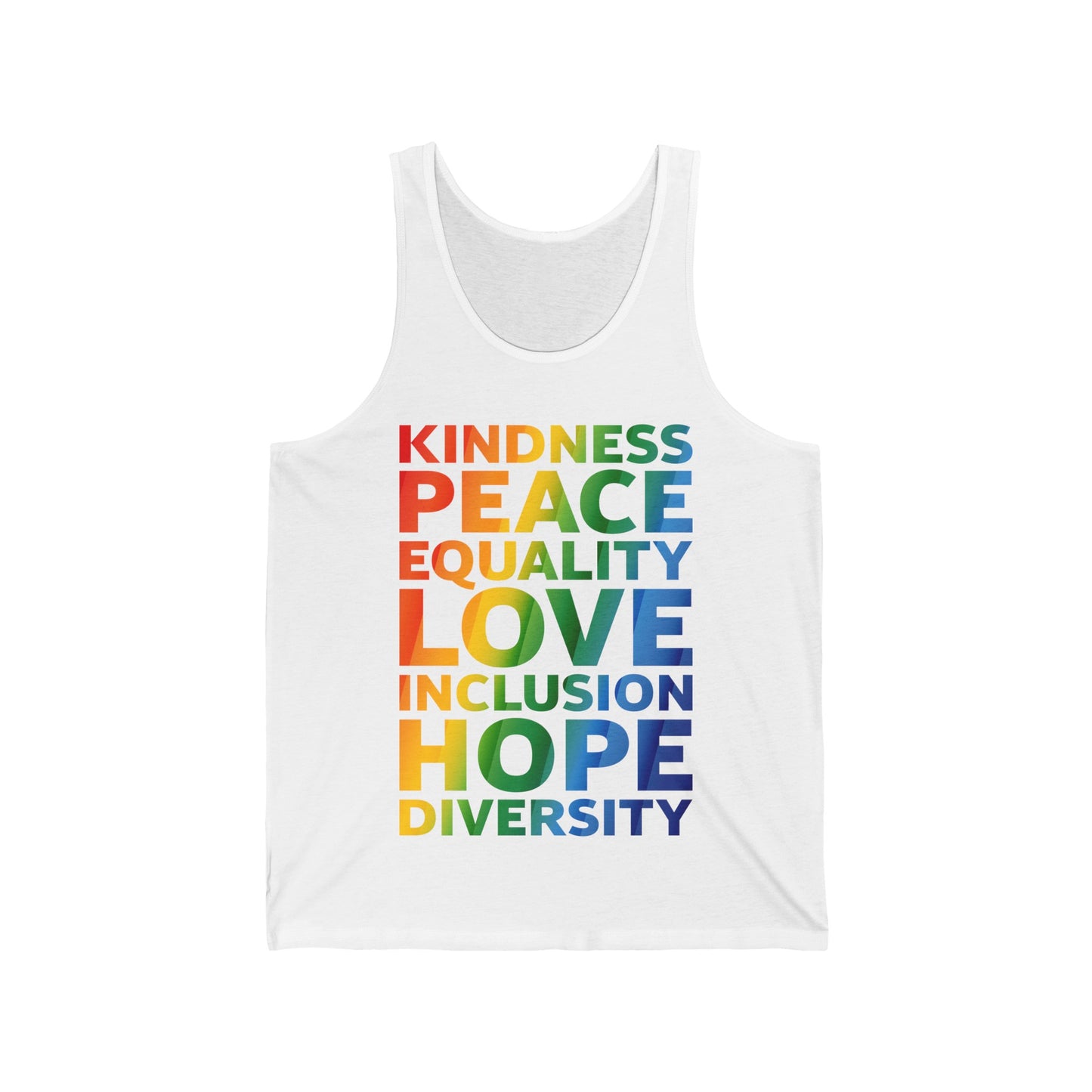 Kindness Equality Love LGBTQ Rainbow Flag Gay Pride Ally Tank tops
