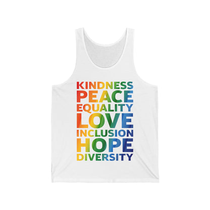 Kindness Equality Love LGBTQ Rainbow Flag Gay Pride Ally Tank tops