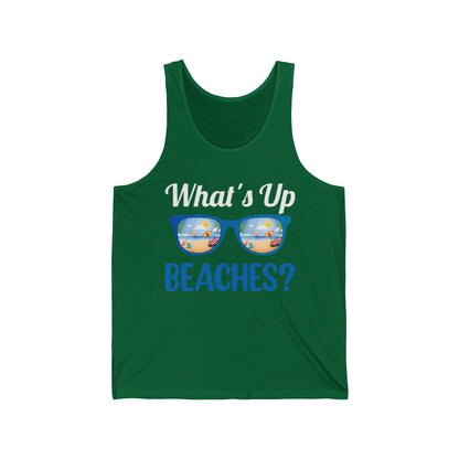 Funny What's Up Beaches Gifts Fathers Day Beach Vacation Summer Tank Tops