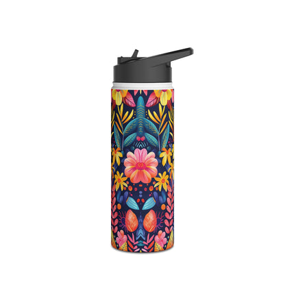 Fantasy Wonderland Pattern Stainless Steel Water Bottle with Twist-on Lid and Double-Wall Vacuum Insulation