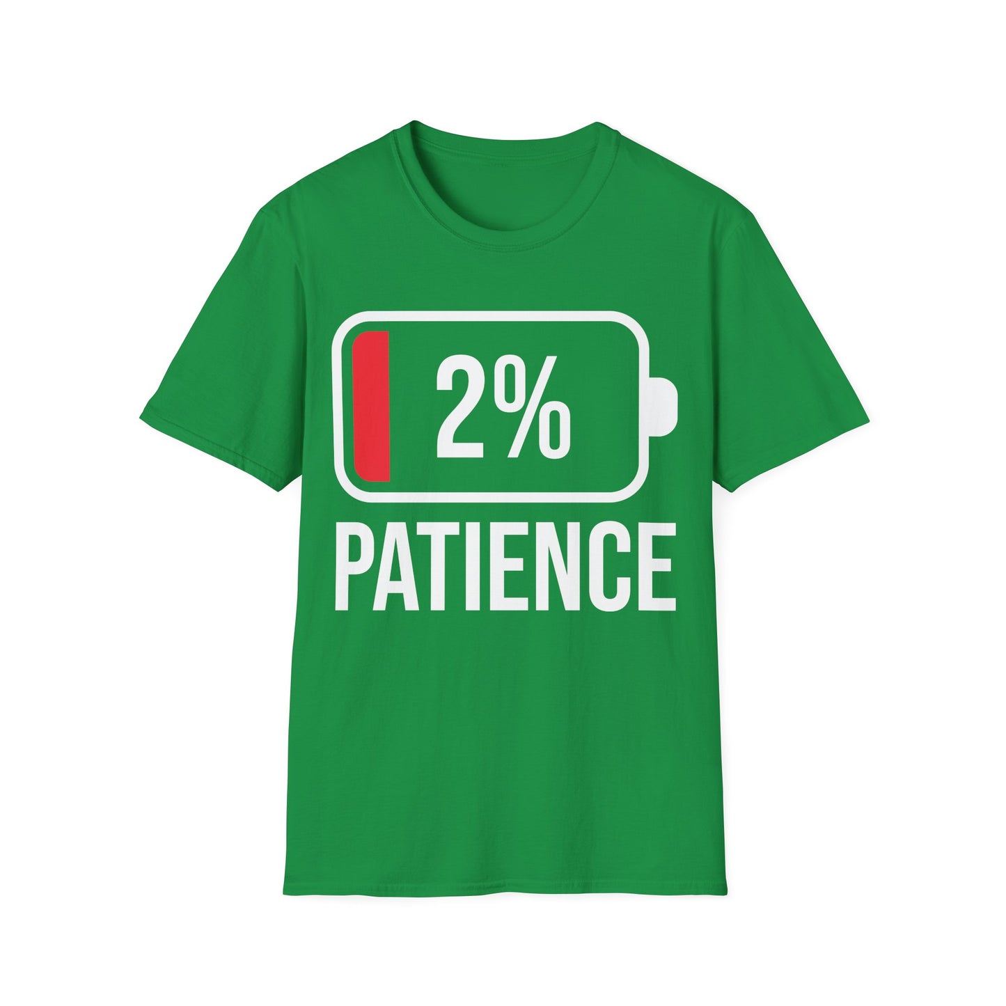 Patience 2% Battery Low Funny Waiting T-Shirt Men Women