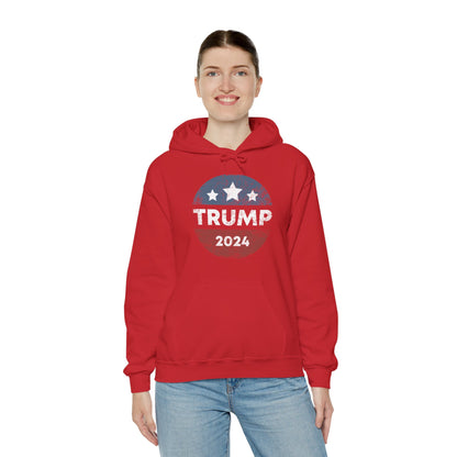 Trump 2024 Retro Campaign Button Re Elect President Trump Hoodie For Men Women Hoodie