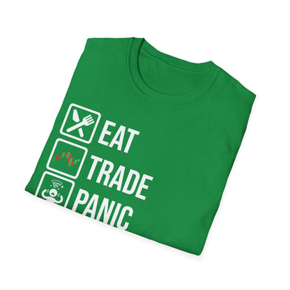 Eat Sleep Trade Panic Repeat Shirt Stock Market Trader Gift T-Shirt For Traders