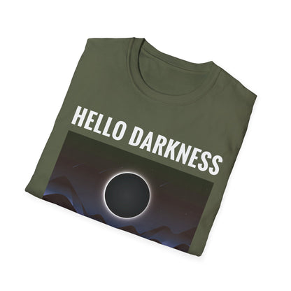 Funny Hello Darkness My Old Friend Solar Eclipse April 08, 2024 T-Shirt For Men Women T-Shirt