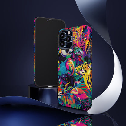 Animal Collage Pattern iPhone 13 14 15 16 Pro Max Plus Case Wireless Charging Compatible Tough Cases Protection, Magnetic Phone Case for iPhone Classic Series