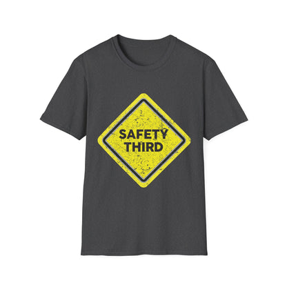 Funny Safety 3rd Third Distress Fun T-Shirt for Men Women