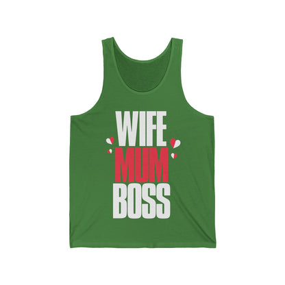 Womens Wife Mum Boss Mothers Day Mom Tank Tops