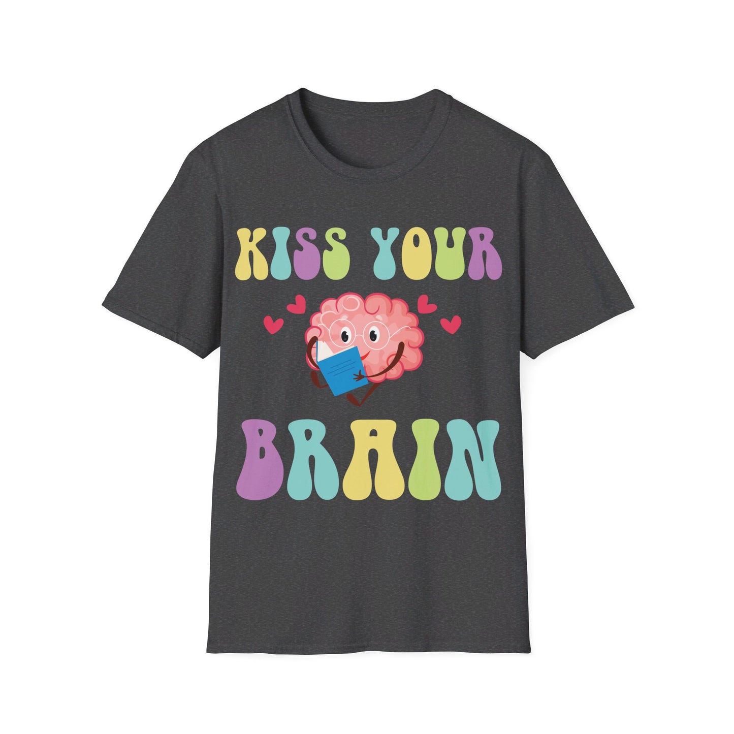 Funny Back To School Kiss Your Brain Cute Teacher Appreciation T-Shirt For Men Women T-Shirt