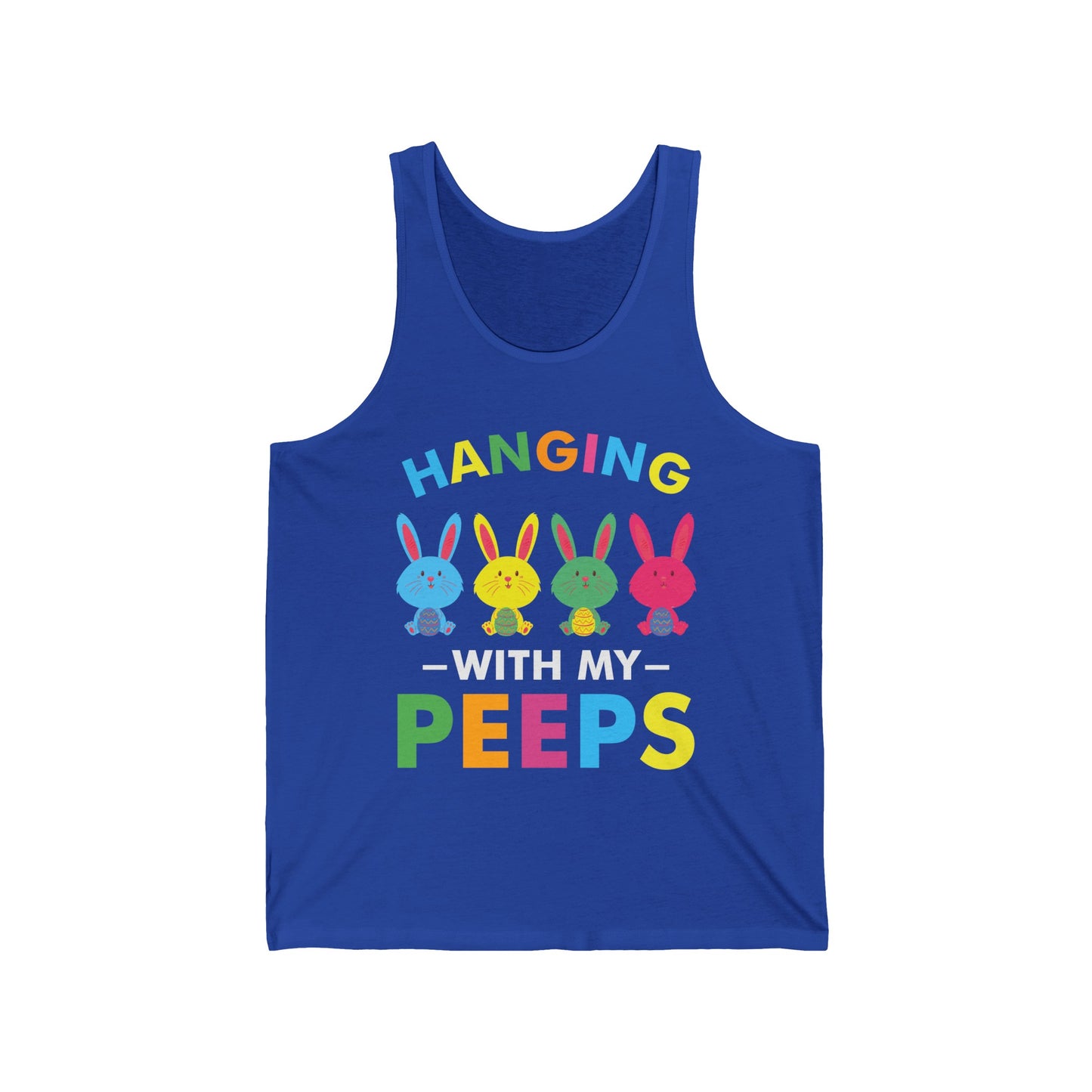 Funny Hangin with My Peeps Marshmallow Cute Happy Easter Tank Tops