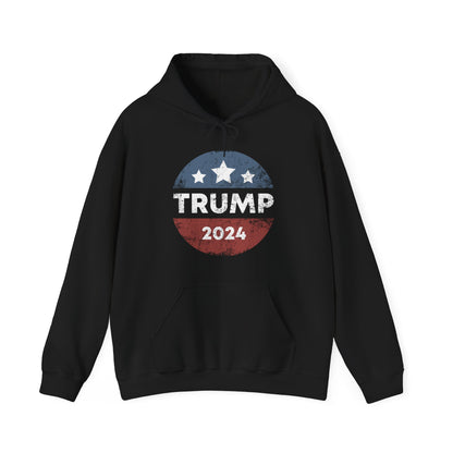 Trump 2024 Retro Campaign Button Re Elect President Trump Hoodie For Men Women Hoodie