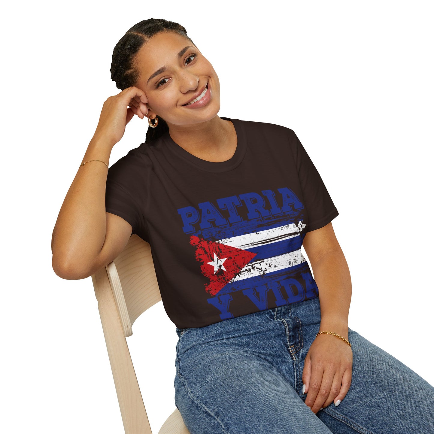 Cuba Patria y Vida Flag Distressed Vintage Cuban Flag T-Shirt For Men Women