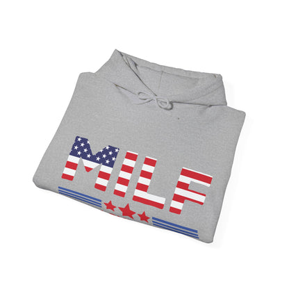 Funny MILF Man I Love Freedom Patriotic 4th Of July Funny Hoodie