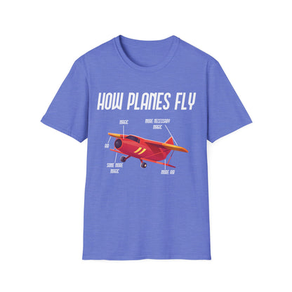 Funny How Planes Fly Airplane Parts Design for Flight Lovers T-Shirt Men Women