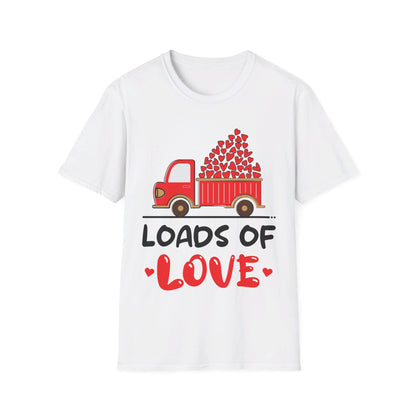 Funny Loads of Love Tractor Cute Valentines Day Truck T-Shirt