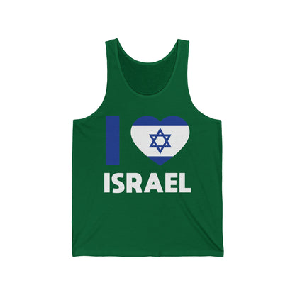 I Love Israel Flag Heart Jews Jewish Tank Top For Men Women Tank Top