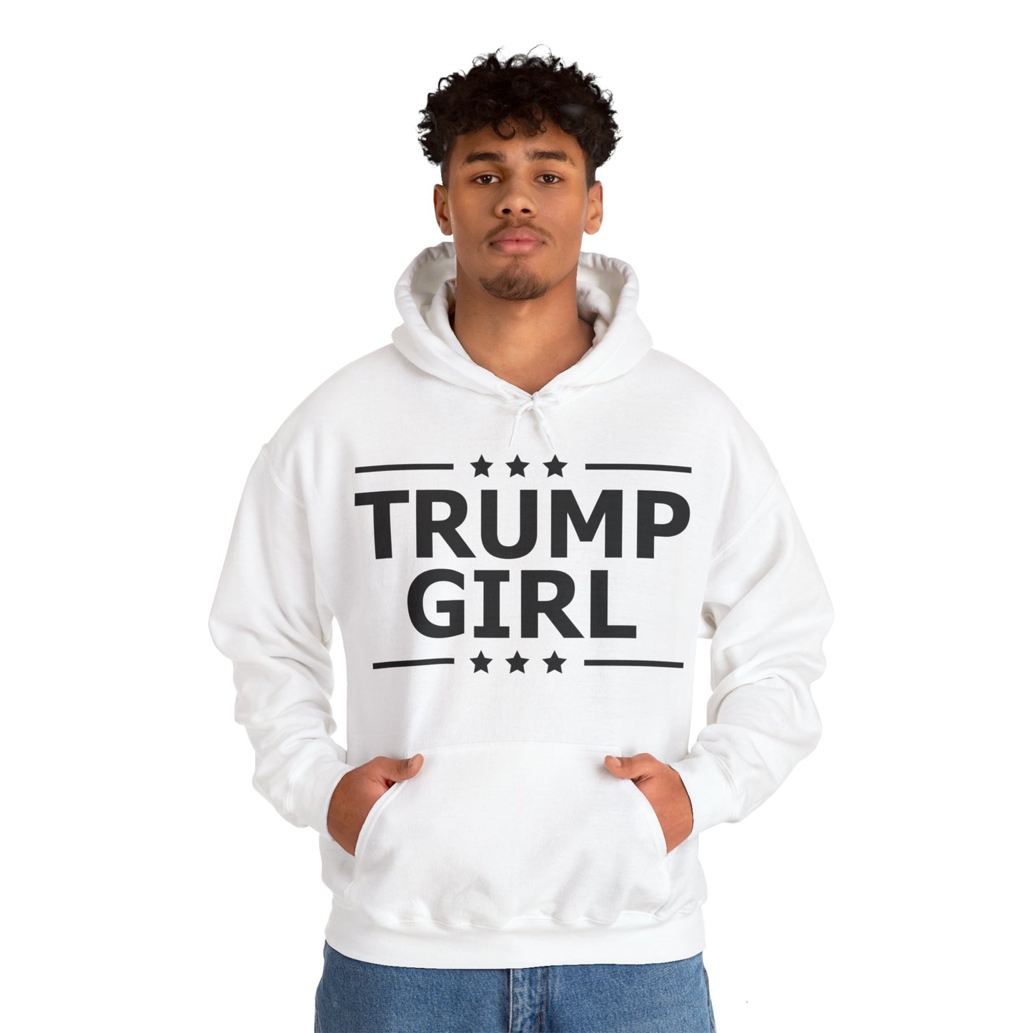 Cute Trump Girl Republican US Flag 2024 Vintage Vote Hoodie