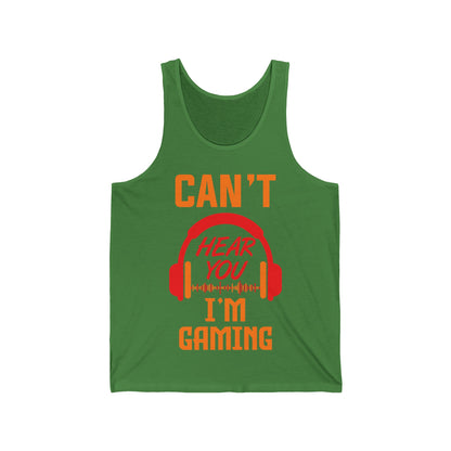 Funny Can't Hear You I'm Gaming Gamer Gift Headset Tank Tops For Men Women Kids