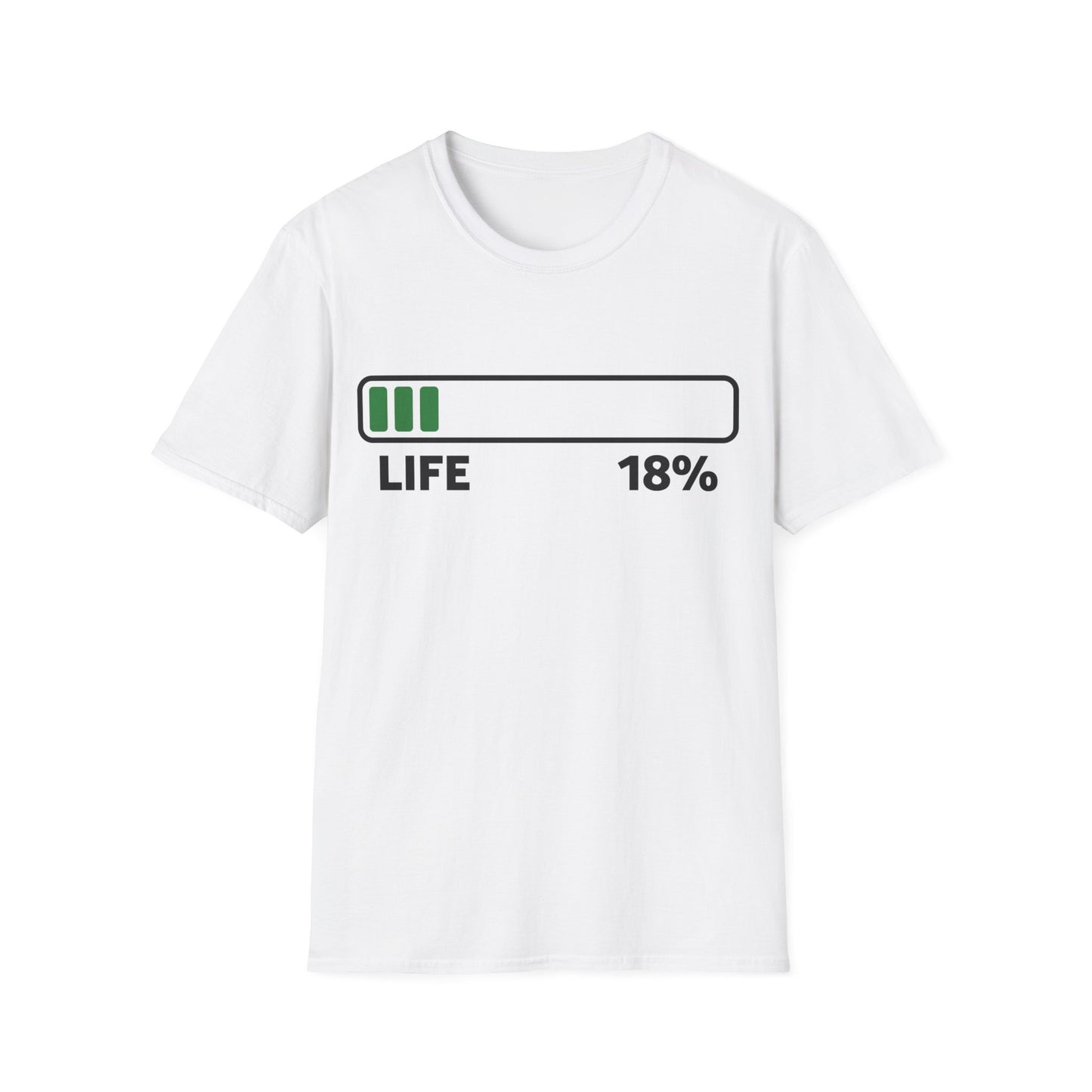 Funny Loading Bar 18% 18th Birthday Gift T-Shirt, Customize the 18 With Your Age  Personalized T-shirt Men Women Kids