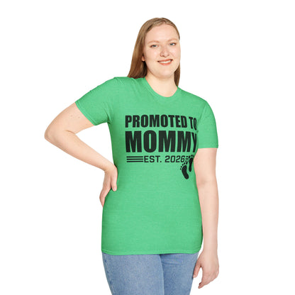 Promoted To Mommy 2026 Pregnancy Announcement Mothers Day Mom To Be T-shirt