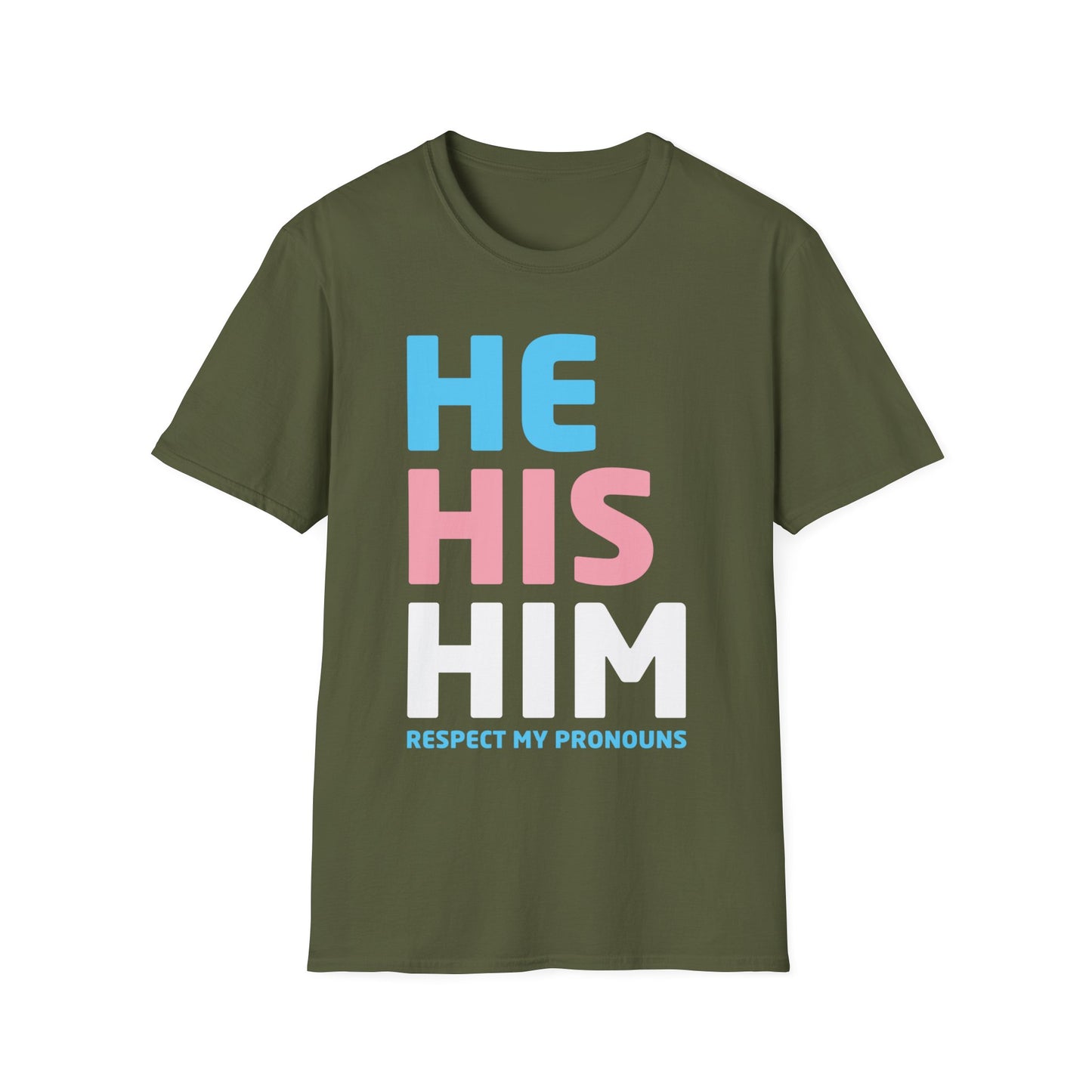 His He Him Respect My Pronouns Transgender LGBTQ Pride Tshirt