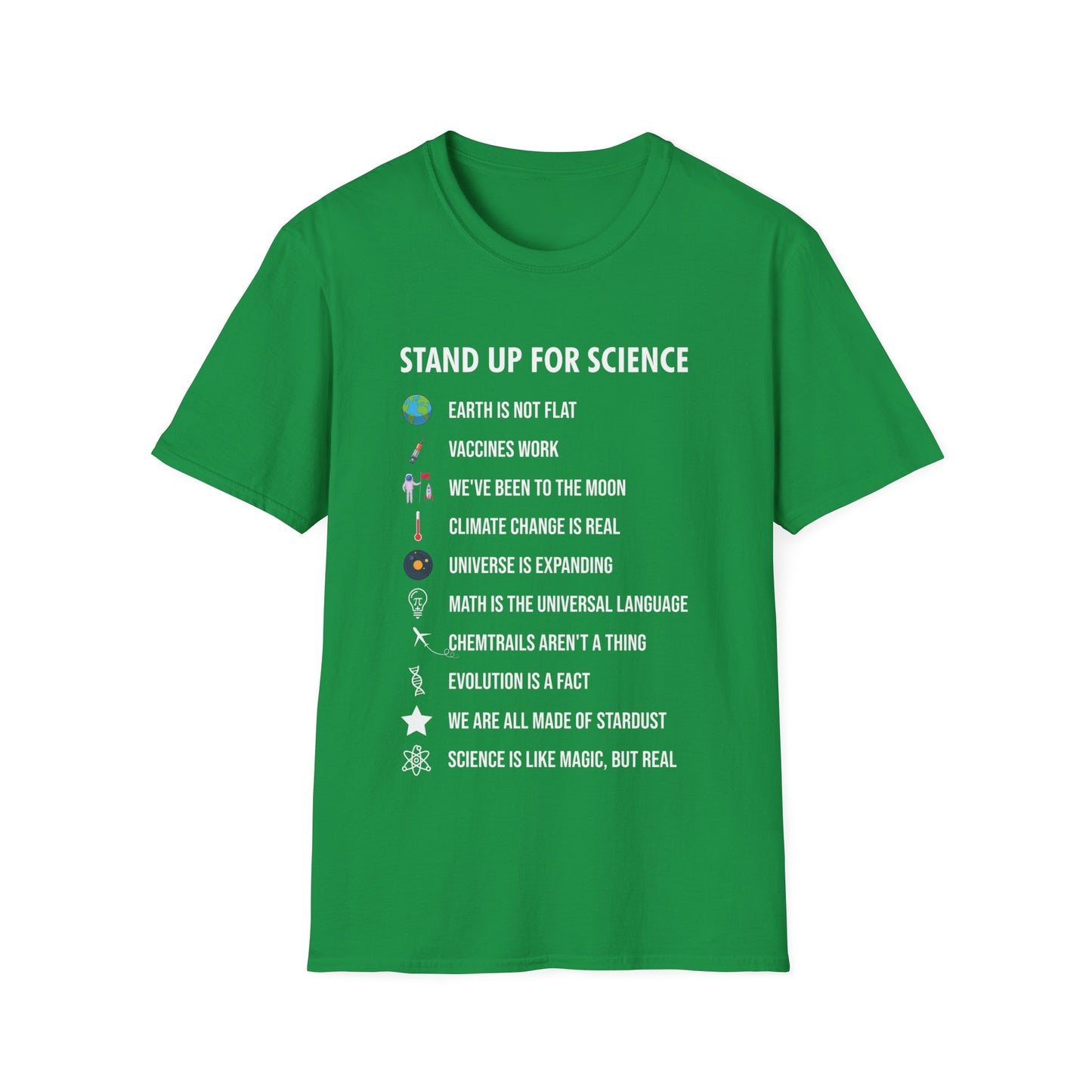 Stand Up for Science Magic But Real Earth Moon Math T-Shirt Men Women