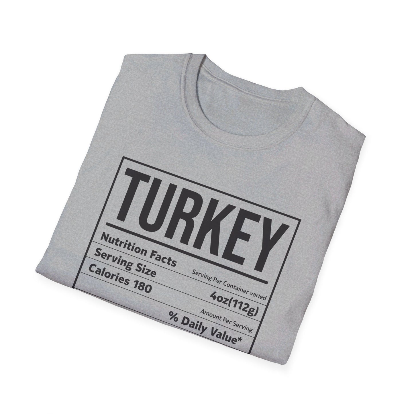 Turkey Nutrition Facts Funny Family Matching Thanksgiving Christmas T-Shirt For Men Women