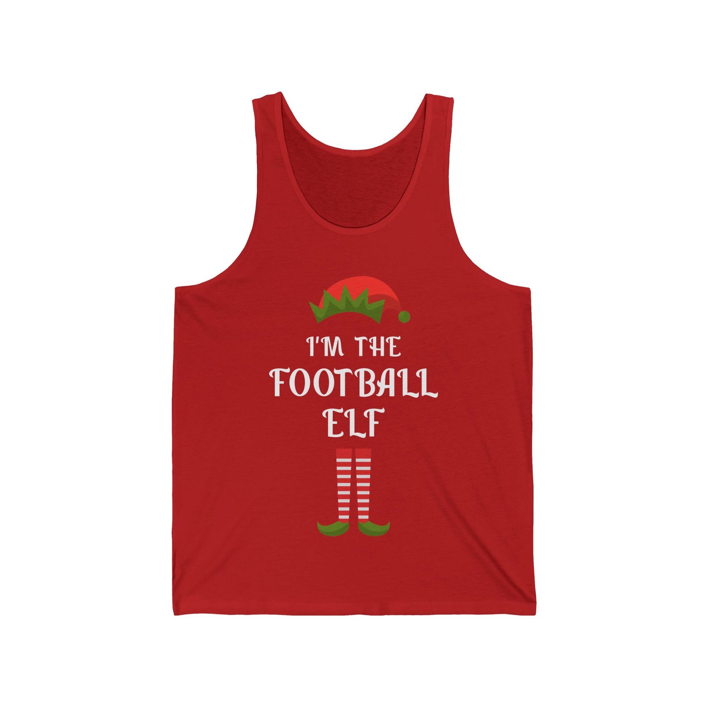 Funny I Am The Football Elf Matching Family Christmas Gift Sport Tank Top