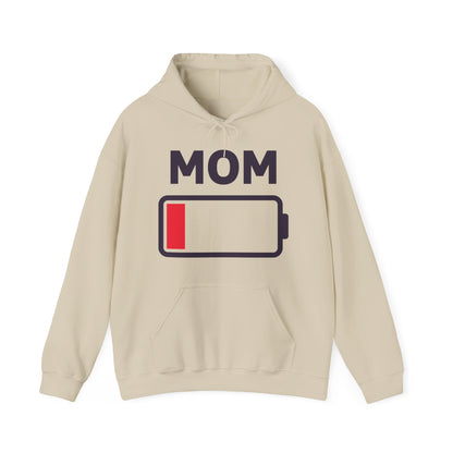 Funny Mom Tired Low Battery Mothers Day Hoodie